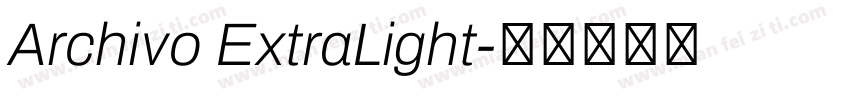 Archivo ExtraLight字体转换